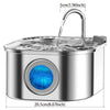 Fontaine à eau pour animaux en acier inoxydable, capacité de 3,2 L