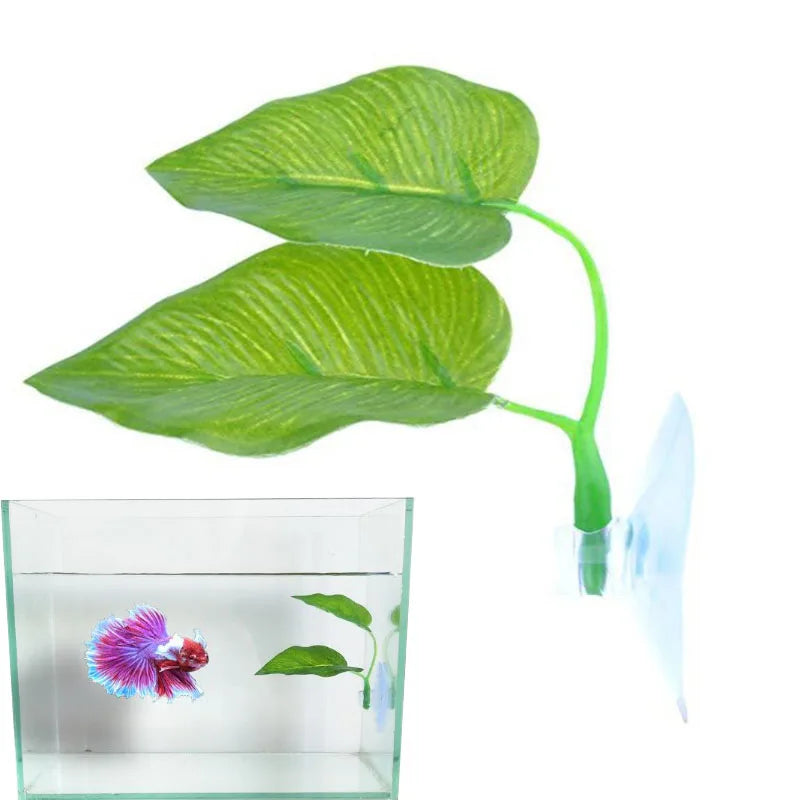 Betta Fish Rest Leaf Hammock with Suction Cup