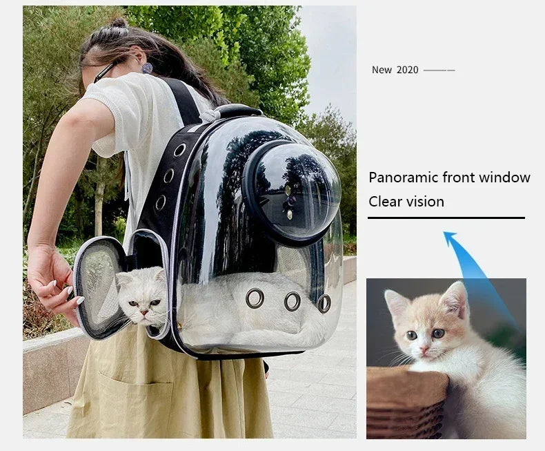 Space Capsule Pet Carrier Backpack for Cats and Dogs
