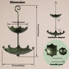 Antique Umbrella-Shaped Hanging Bird Feeder with Water Basin