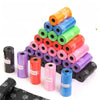 Disposable Dog Waste Bags with Bone-Shaped Dispenser and Leash Clip