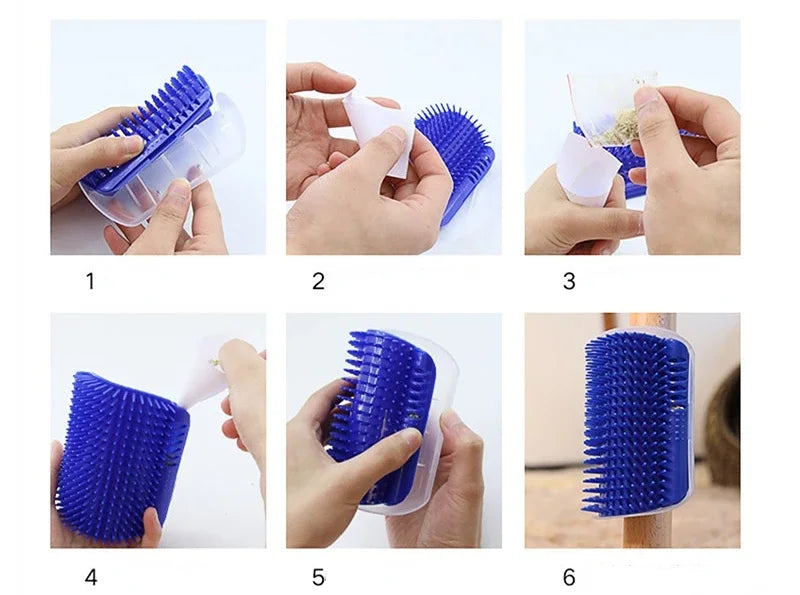 Auto-lisseur d'angle pour chat avec catnip intégré