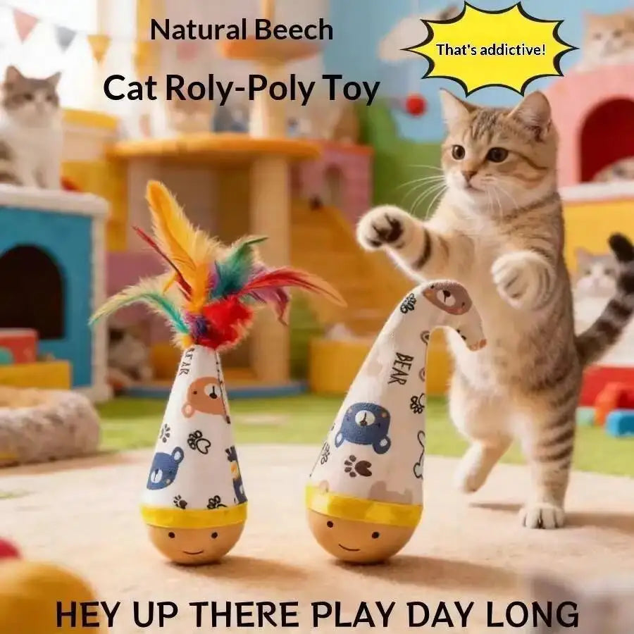 Interactive Feather Teaser Toy for Cats