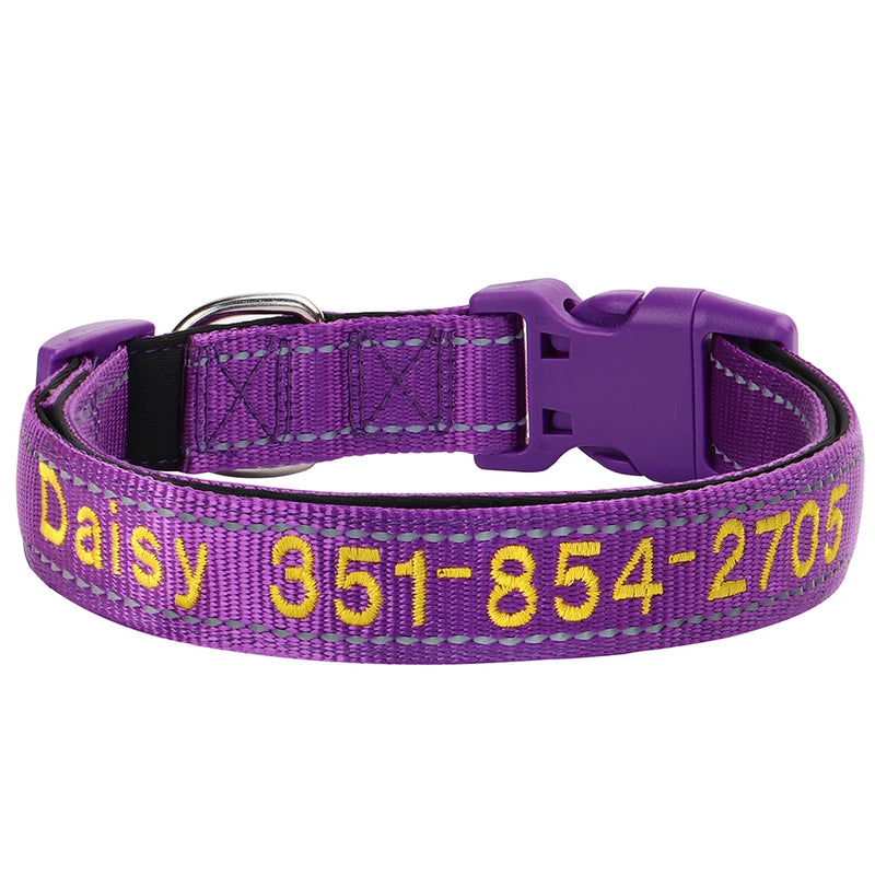 Personalisierte bestickte Nylon-Hundehalsband