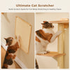 Modular Wall-Mounted Cat Climbing Shelves with Scratching Posts