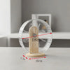Silent Acrylic Hamster Running Wheel with Wooden Stand