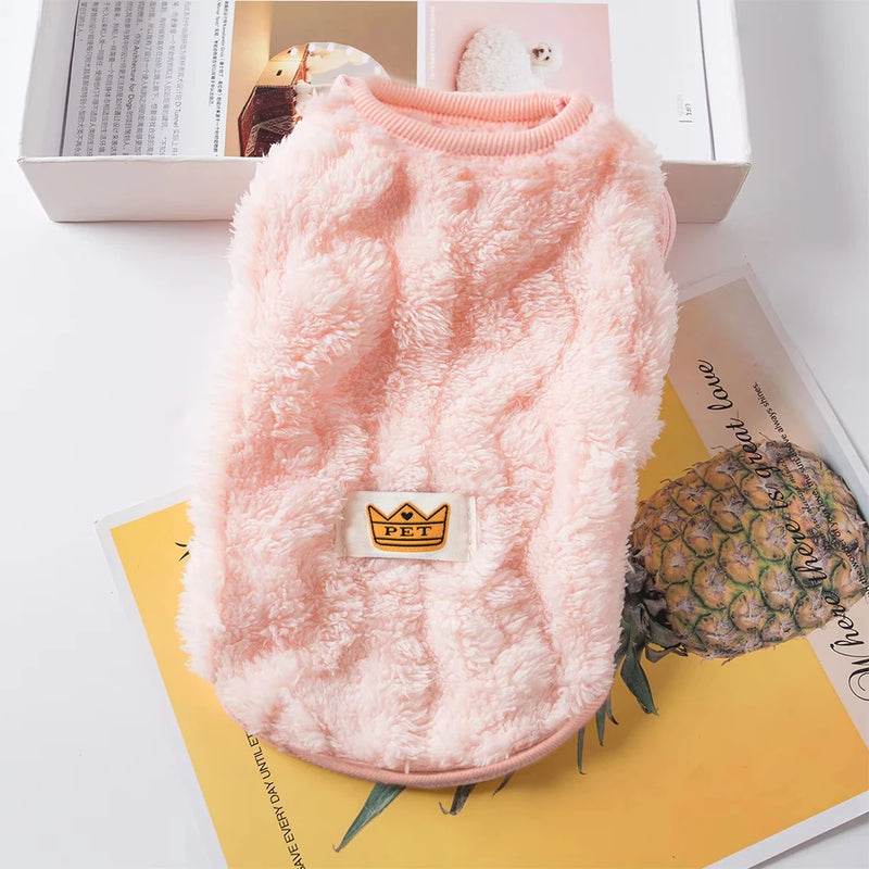 Soft Cozy Pet Clothes Winter Fleece Sweater for Cats and Small Dogs