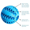 Interactive Rubber Dog Toy Ball with Treat Dispenser