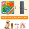 A colorful pet sniffing training blanket with various fabric textures and shapes suitable for dogs, cats, rabbits, and pigs.