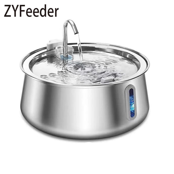 Cat Fountain Stainless Steel Water Feeder 4L Automatic Dispenser