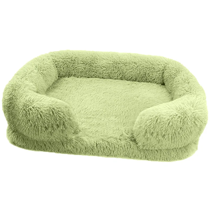 Large Dog Bed with Plush Cover and Removable Pad