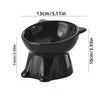 Elegant Elevated Pet Bowls Set - Anti-Slip, Wide Base (Black / White)