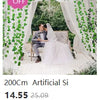 Artificial Ivy Vine Garland – 2.3m Hanging Silk Leaf Decor