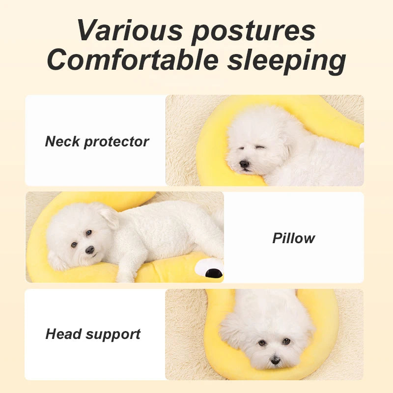 U-Shaped Pet Neck Pillow for Dogs and Cats - Deep Sleep