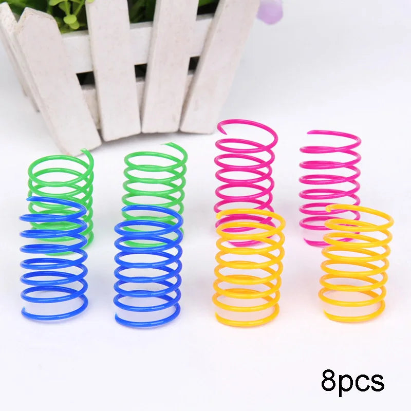 Colorful Coil Spring Cat Toys – Interactive Bouncy Play Set