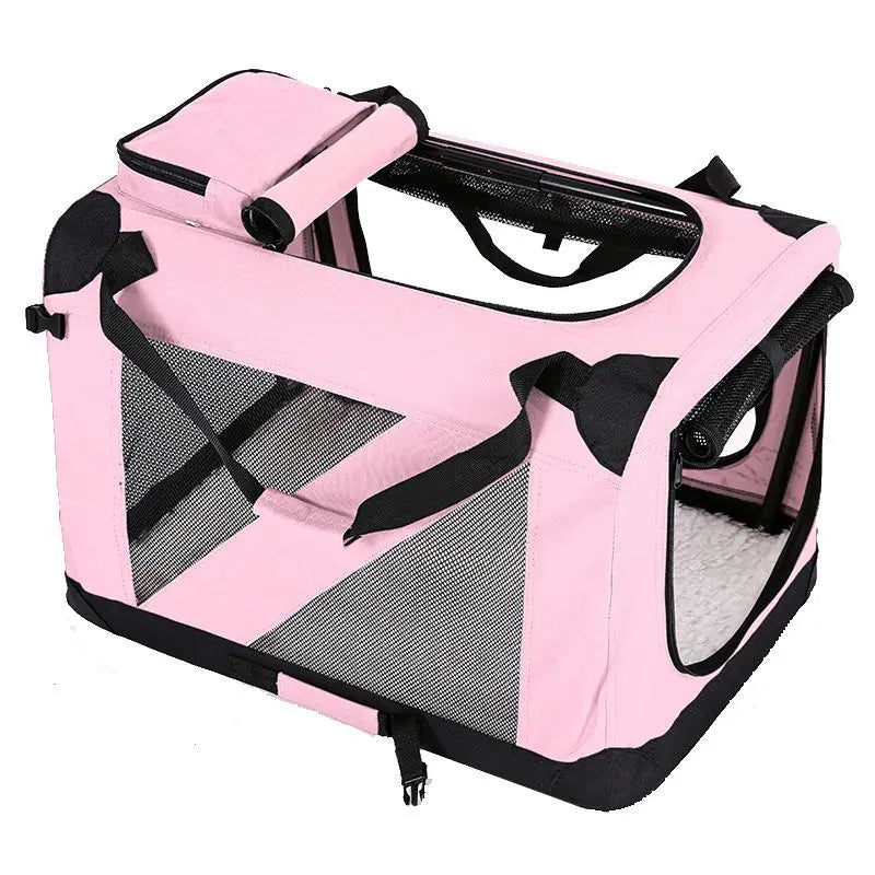 Transportín Plegable para Mascotas con Interior Acolchado