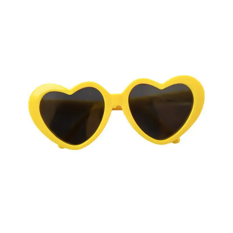 Fashion Pet Sunglasses with Heart-Shaped Jewelry Accents for Dogs & Cats