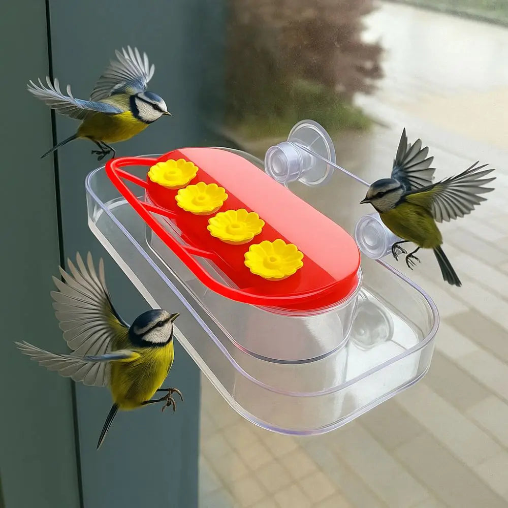 Refillable Hummingbird Feeder with Window Suction Cups