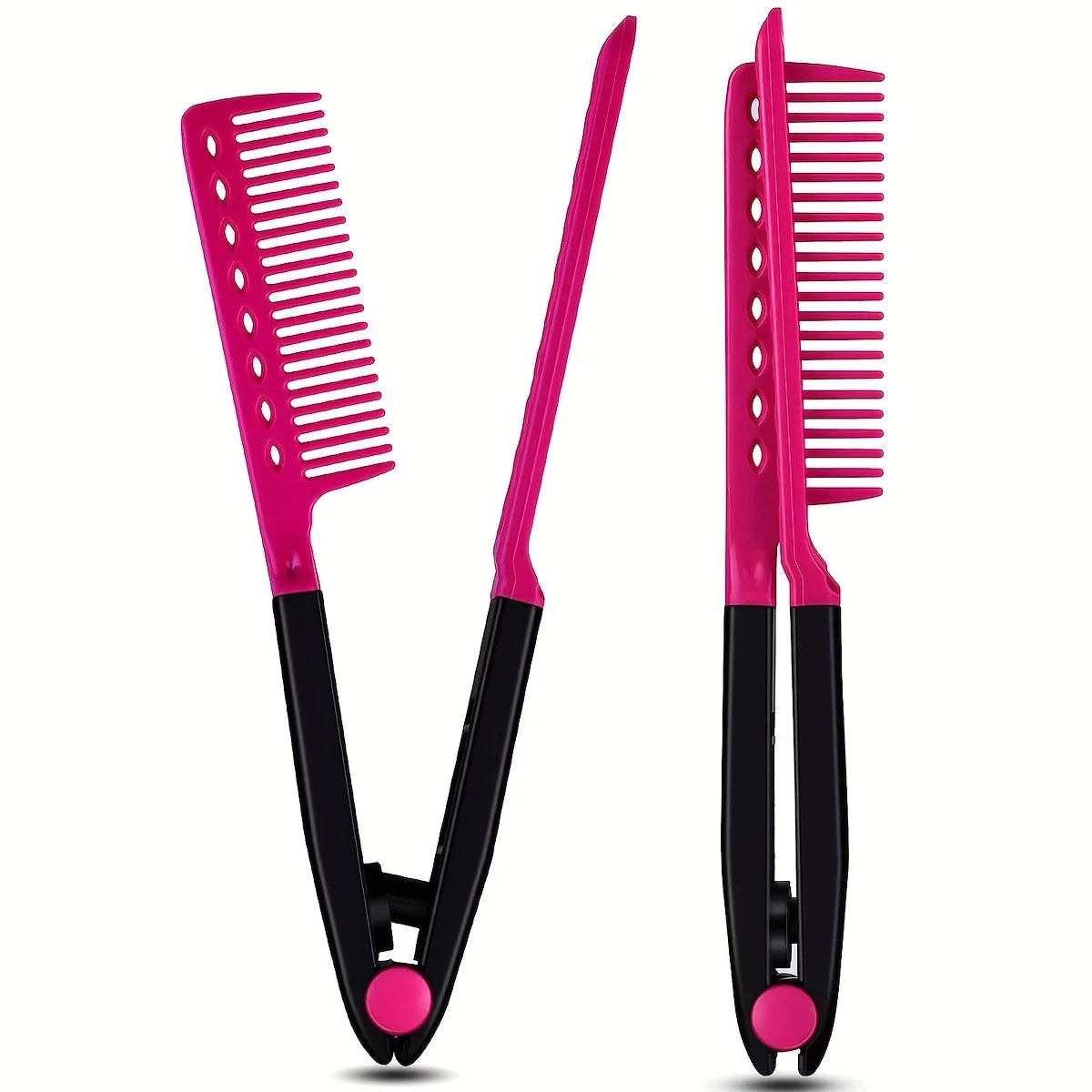 Folding V-Shaped Detangling Comb for Hair Styling