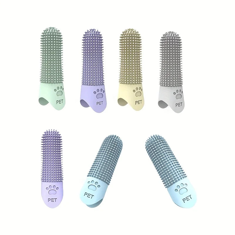 Soft Silicone 360° Finger Toothbrush for Dogs & Cats