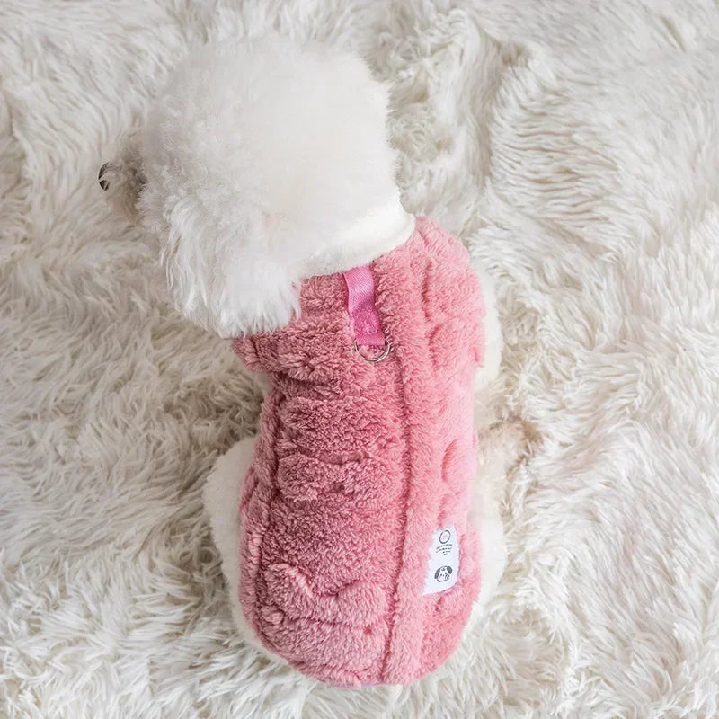 Suéter de Fleece Cálido para Invierno para Perros y Gatos Pequeños