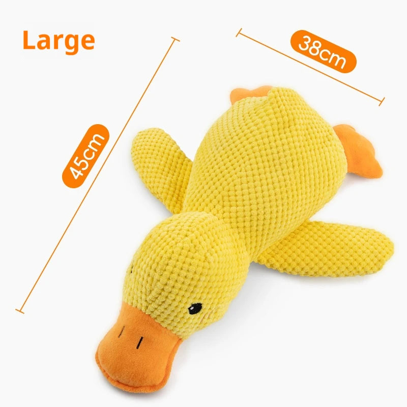 Robustes Plüsch-Enten-Hundespielzeug mit Quietscher