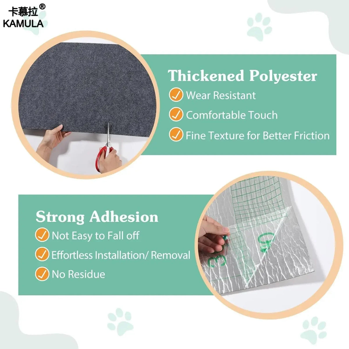 Self-Adhesive Cat Scratching Mat for Furniture Protection