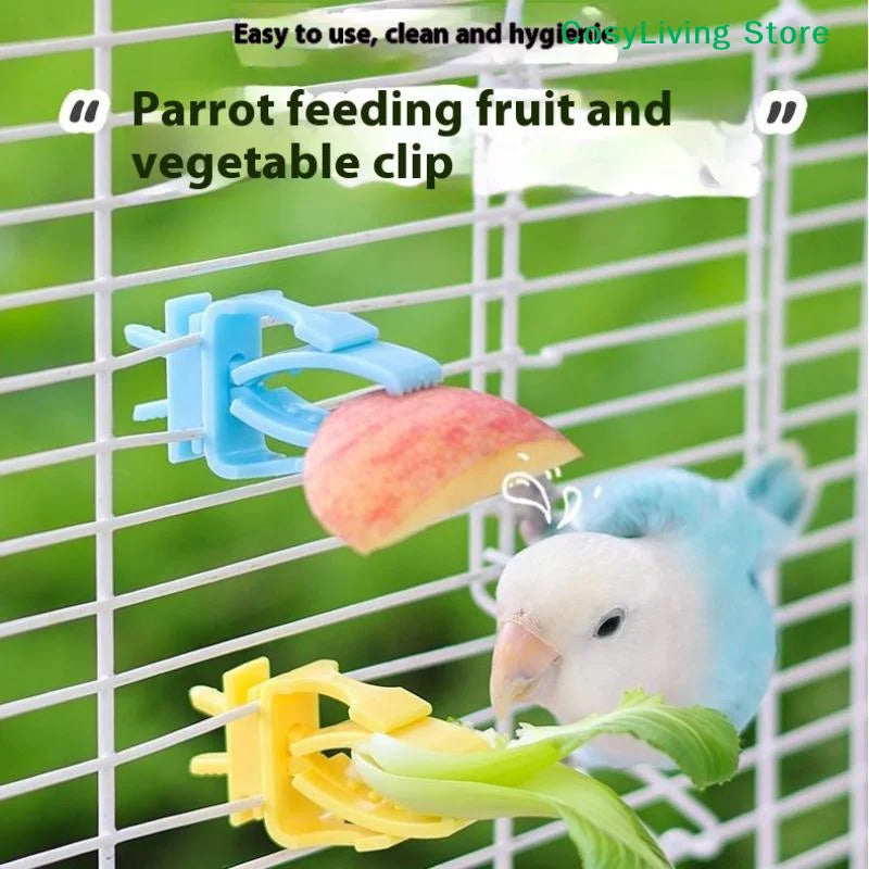 Clip-On Bird Feeder Cup for Parrot Food and Water