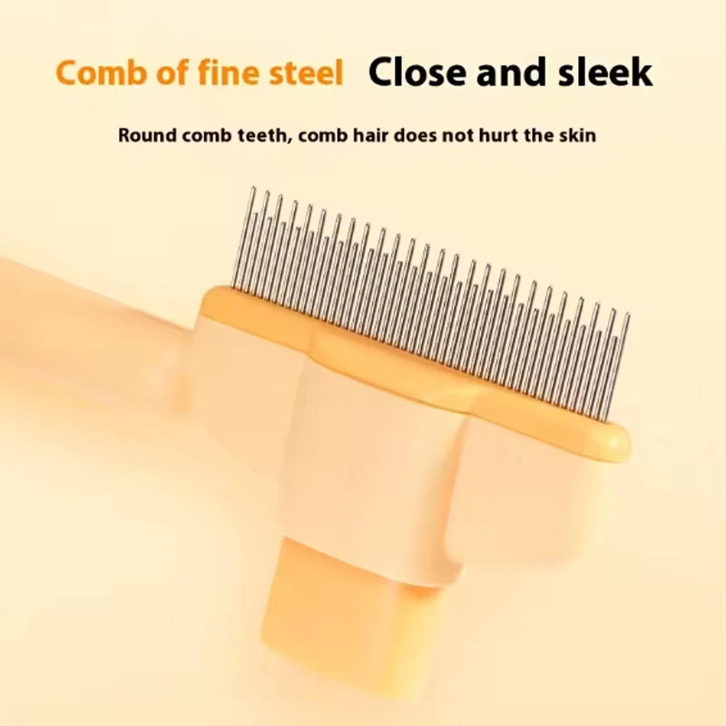 Brosse de toilettage pour chats à double usage avec dents flottantes