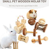 Natural Wooden Chew Toy Set for Small Pets – Guinea Pigs, Rabbits & Hamsters
