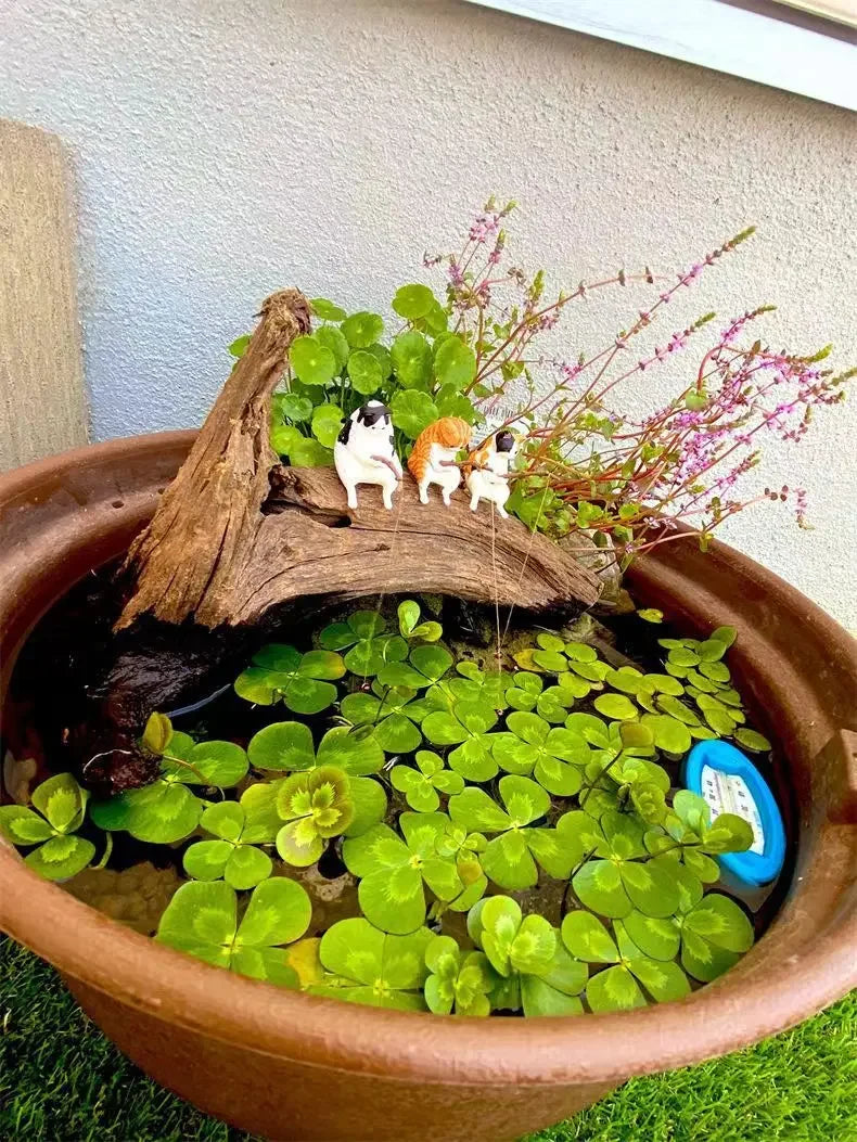 Décoration Aquarium Chat Pêcheur