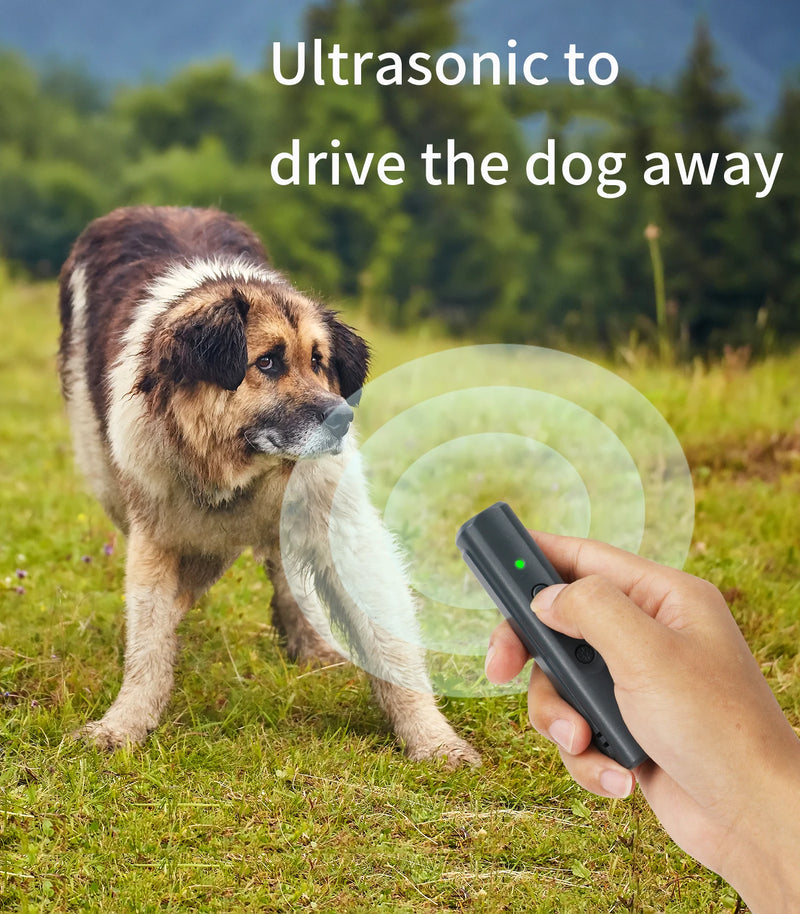 Ultrasonic Dog Repeller with LED Flashlight Bark Deterrent