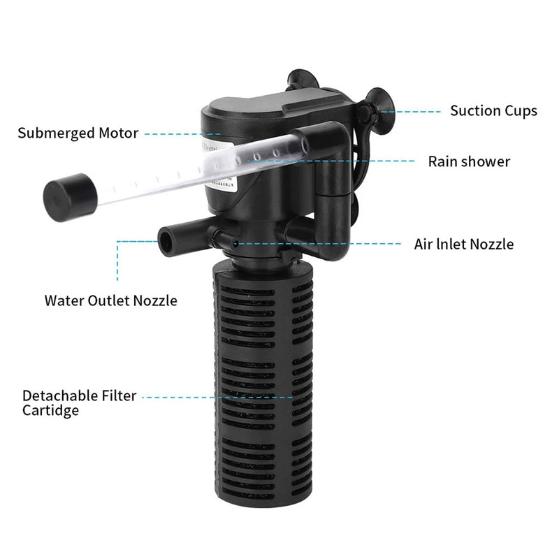 3-in-1 Silent Aquarium Filter & Pump