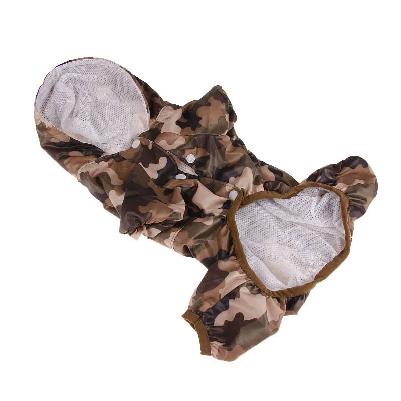 Waterproof Dog Raincoat with Hood - Lightweight Pet Outdoor Jacket