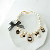 Pearl Bow Rhinestone Pet Collar for Small Dogs and Cats