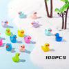 Mini Resin Duck Set (50 Pieces) for Crafts and Decorations