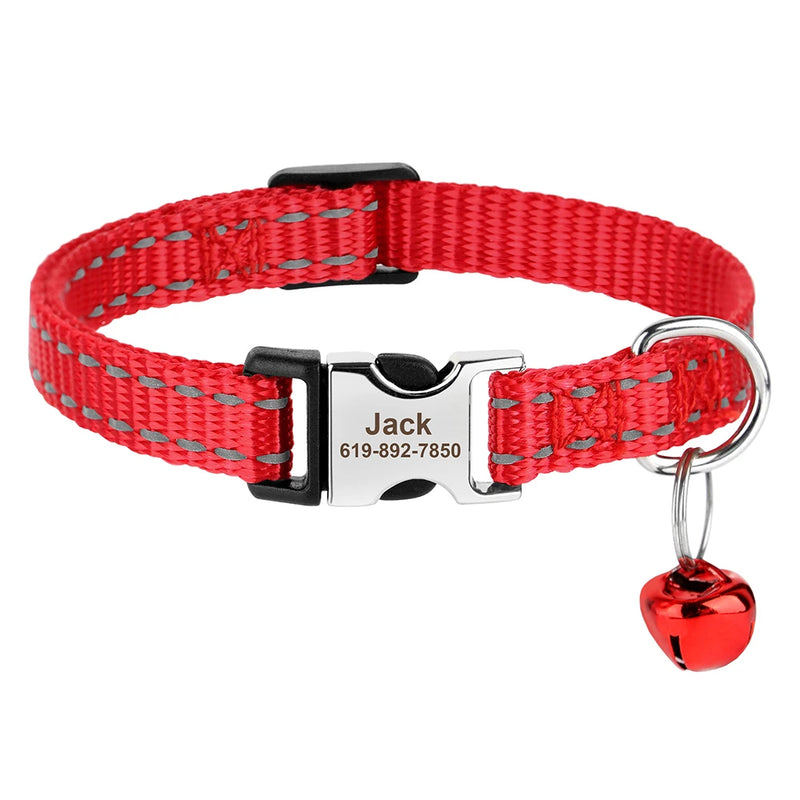 Personalisierte Katzenhalsband mit gedrucktem Design und graviertem ID-Anhänger