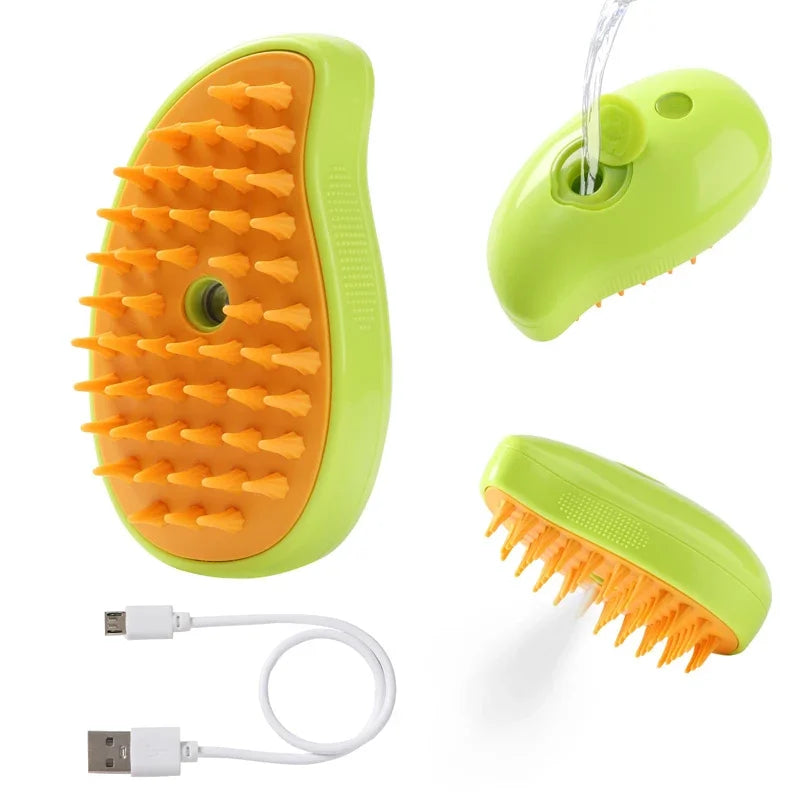 Cepillo de Vapor 3 en 1 para Gatos y Perros