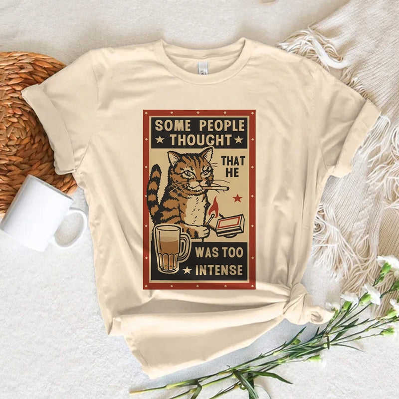 Camiseta Gráfica de Gato Neko para Mujer