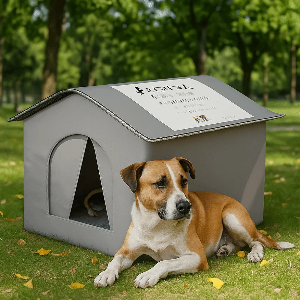 Foldable Waterproof Insulated Cat House with Thermal Lining