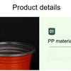 Plastic Plant Nursery Pots with Drainage Holes (Set of 10)