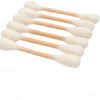 A set of oversized cotton swabs shaped like cat toys for play and dental care