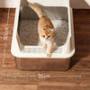 Extra-Large Stainless Steel Cat Litter Box with Splash-Proof Rim