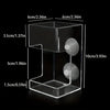 Clear acrylic aquarium fish feeder ring with multiple sized compartments and feeding holes