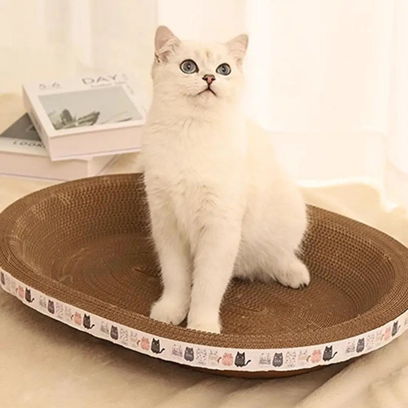 Grattoir pour chat en carton ondulé rond