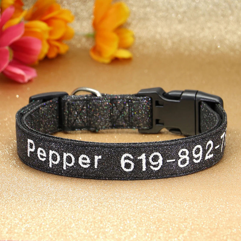 Personalisierte bestickte Nylon-Hundehalsband