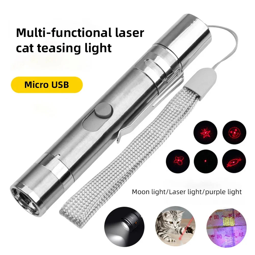Rechargeable LED Cat Laser Pointer with Multiple Modes