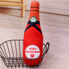 Whimsical Wine Bottle Dog Toy with Squeaker
