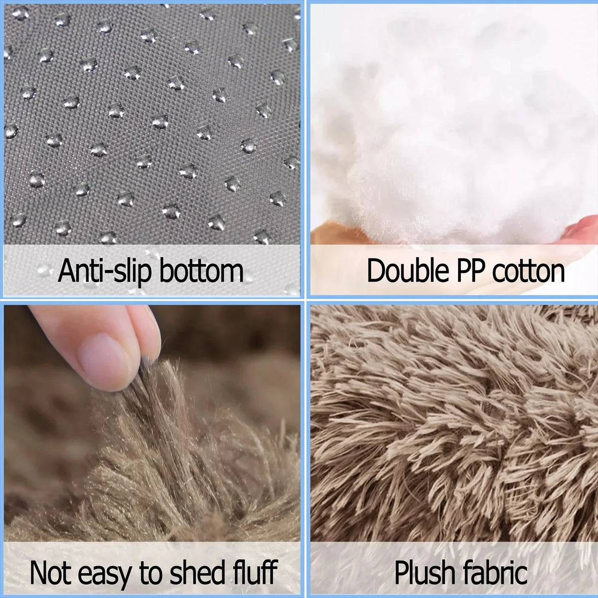 Cozy Plush Round Pet Bed for Dogs and Cats