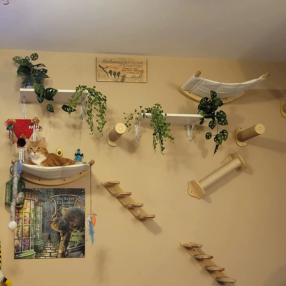Cat Scratching Post with Sisal and Wood